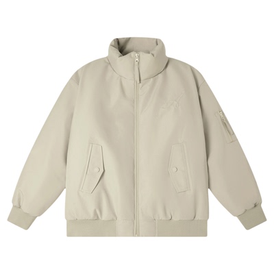 吕小虎新雪丽3m白色棉服美式立领