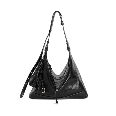 迪莱克丝专柜正品植鞣牛皮hobo包