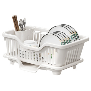日本碗碟收纳架沥水碗盘架厨房沥水塑料家用单层小型筷滤水放碗架