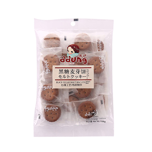 【66元任选6件专区】冬己饼干黑糖口味106克带夹心办公室休闲零食
