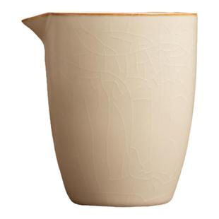 韩恬繁 汝窑公道杯陶瓷家用开片可养茶海公杯功夫茶具配件分茶器