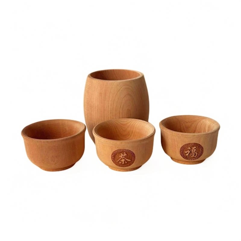 仙品轩红豆杉原木茶杯礼品