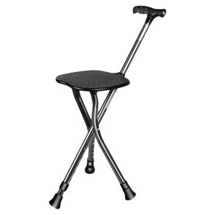 医仑特拐杖凳子折叠便携可坐椅子两用拐棍老人防滑康复走路助行器