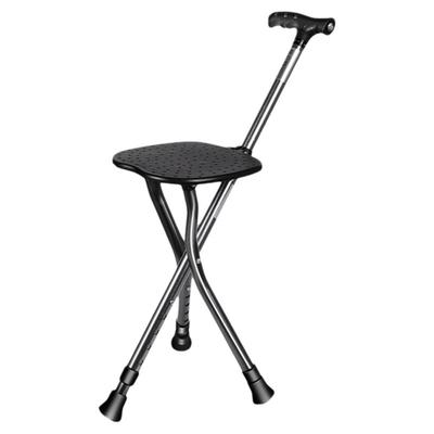 医仑特拐杖凳子折叠便携可坐椅子