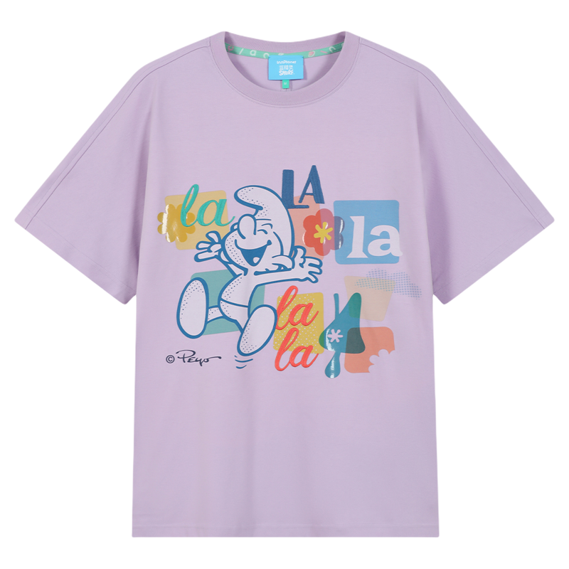 innplanet25秋新款蓝精灵联名甜酷上衣宽松短袖T恤PO11TS846B