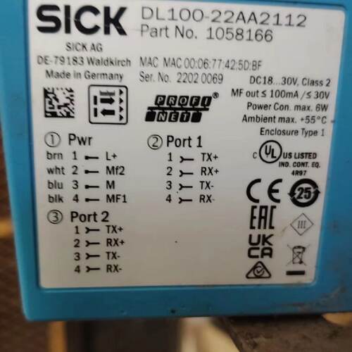 【请询价】议价西克SICK激光测距传感器 DL100-22AA2112