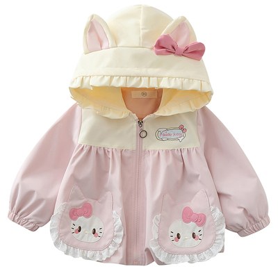 女童外套春秋款2026新款儿童春装女宝宝夹克衫衣服小女孩风衣外穿