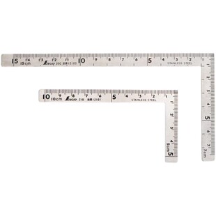 日本亲和小型曲尺三寸法师12101五寸12103钢角尺直角12416