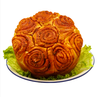 甘肃特产兰州烤花馍手工烤花卷玫瑰青海烤馍地方小吃锅盔糕点零食