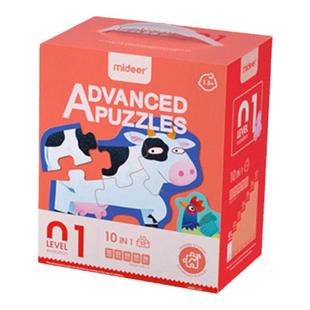mideer弥鹿进阶阶梯拼图游戏麋鹿midder puzzle leveledpuzzles