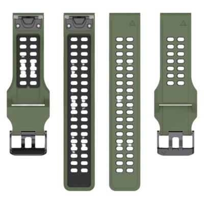 适用佳明Fenix8/7x硅胶表带Fenix7/5X Plus/6x/pro手表带Instinct2安夺本能935/965双排扣快拆运动替换腕带