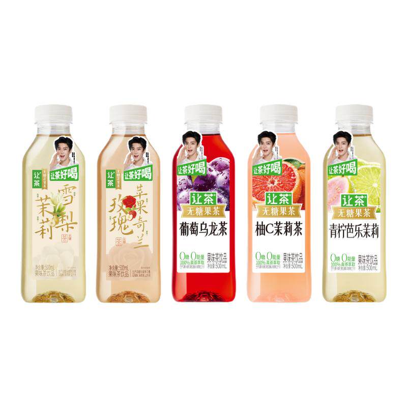 让茶混合无糖果茶饮料500ml*10瓶