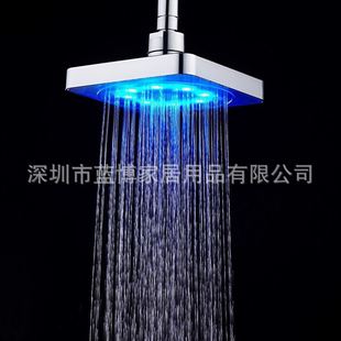 跨境电商专供LED顶喷寸感温洒变色花七彩喷头8020 B16大发光