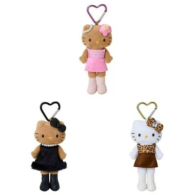 日本NIC豹纹黑皮长腿Kitty毛绒