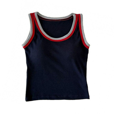 百搭撞色拼接设计感美背吊带背心