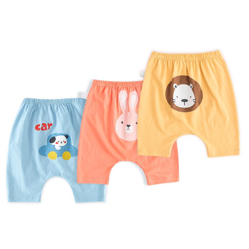 男宝宝短裤大屁屁裤婴儿裤子夏天大pp裤夏季纯棉薄款哈伦裤夏装