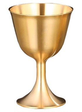 纯黄铜供酒杯佛前供佛水杯供奉观音净水杯佛堂财神圣水杯贡杯