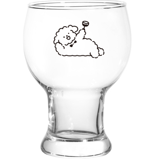 气泡招待所‘原创简笔画举杯小猫玻璃啤酒杯小狗牛奶咖啡杯饮料杯