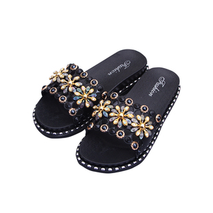 夏季凉拖鞋女2026年新款百搭ins潮时尚防滑厚底外穿沙滩度假拖鞋