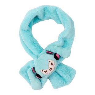 moeyu初音未来眯眯眼可爱毛绒围巾miku冬季保暖围脖学生礼物周边