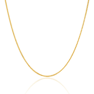 赛菲尔18K金项链肖邦链简约叠戴链百搭锁骨链K黄金素链颈饰送女友