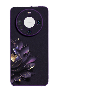 鎏金莲花适用华为mate60pro手机壳mate80promax保护套70新款mt的30小羊皮女50防摔十+高级感外壳40后5G系列质