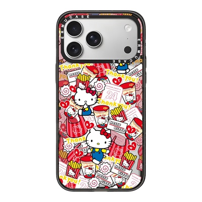 ERMUCASE二木青山卡通可爱《THANK YOU凯蒂贴纸》适用于苹果iPhone17ProMax/17Pro/Air/16ProMax/15Pro手机壳