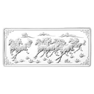 中鑫珠宝正品银条9999足银投资银50g送礼品收藏纪念银锭纯银摆件