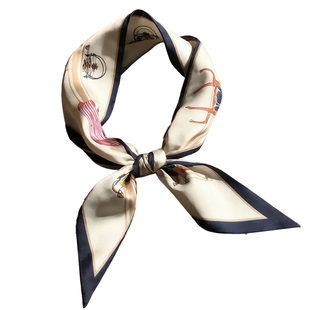 长条小丝巾女春秋夏季黑色护颈围脖子搭配衬衫飘带丝带腰带薄围巾