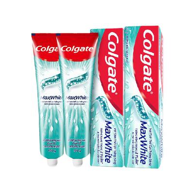 高露洁劲白晶透美白牙膏170g*2支