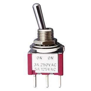 摇头拨动钮子开关 2档3脚针脚 台湾进口摇臂妞纽子扭子防水帽M6mm