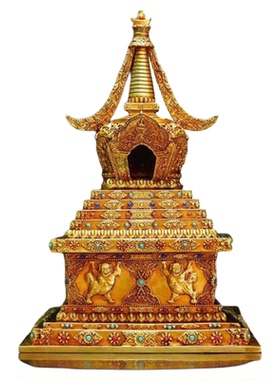 藏传纯铜八塔菩提塔尊胜塔