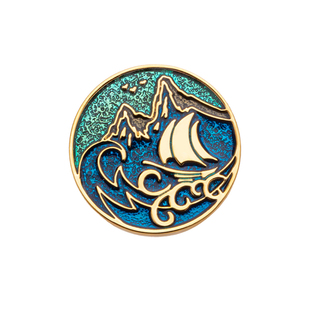 新品乘风破浪会有时胸针徽章领扣领角扣男士西装西服金属胸章胸扣