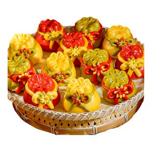定制新年发财福袋10个饽饽花糕馒头年货速冻福袋面食点心送礼佳品