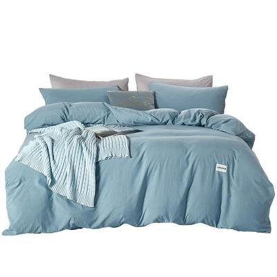 乐优家家纺馨雅云柔绵床上用品四件套床单被套枕套简约ins风