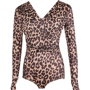 贝蒂拉丁舞上衣女练功服2025新款国标舞跳舞专用V领长袖体服 BD57