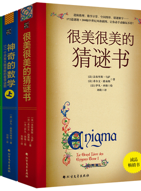 3册数学谜题系列 很美很美的猜谜书+神奇的数学:517个开发大脑潜能的数学谜题 益智游戏书三四五年级6-12岁小学生课外读物图画绘本