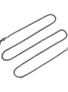 肖邦链纯银唐草纹多功能扣项链