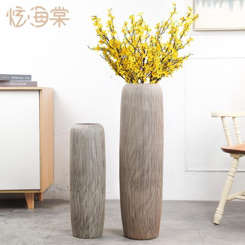 落地大花瓶大号北欧现代客厅干花插花景德镇陶瓷装饰水培摆件花盆