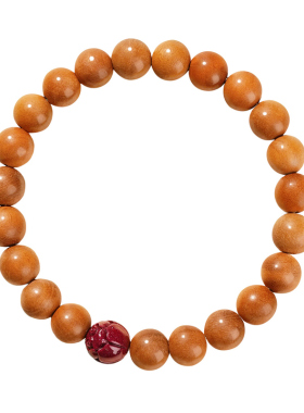 天然老桃木手串本命年转运珠手链