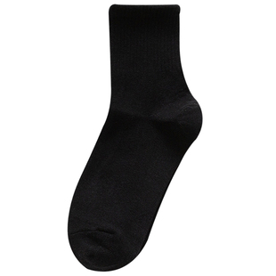 浙江诸暨袜子女秋冬款中筒纯棉防臭棉潮不臭脚白色中长筒袜男冬季