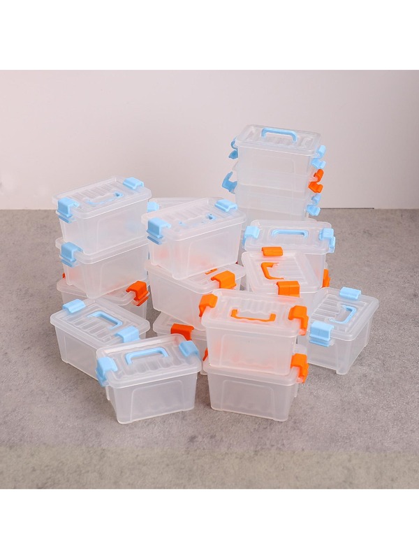 微缩场景迷你收纳盒塑料手提箱透明箱整理药箱杂物箱小工具储物箱