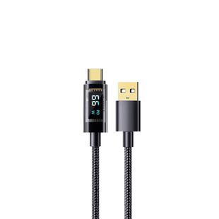 巴喜路100W数显双头TypeC超级快充数据线适用于苹果华为ipadpro小米oppo笔记本电脑PD66W透明芯片USB充电器线