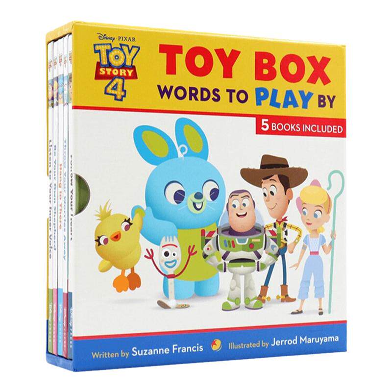 英文原版 玩具总动员4玩具盒：游戏单词 5本盒装 Toy Story 4 Toy Box: Words to Play by 儿童启蒙阅读绘本故事 英文原版英语书籍