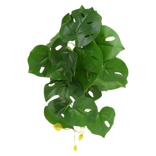 仿真迷你小绿植盆栽摆件装饰植物宠物箱造景叶子绿萝叶龟背叶壁挂