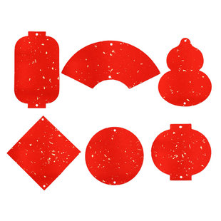 万年红对联纸迷你正方形斗方挥春洒金小张红纸手写空白书法作品纸写福字纸葫芦形扇形圆形盆景小挂件软卡宣纸