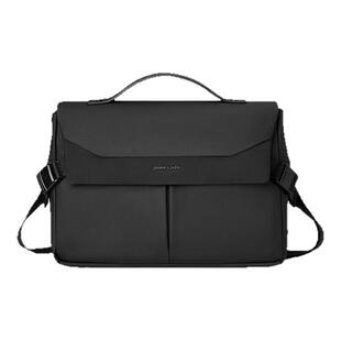 皮尔卡丹男士单肩斜挎包通勤包男款简约休闲大容量邮差包运动背包