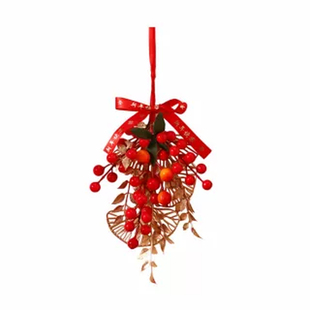 2026马年新年红果串挂件过年春节家用客厅发财果挂饰场景布置用品