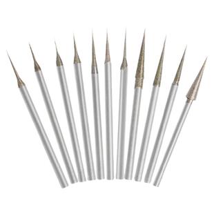 钻头d针打磨修光磨头玉石扩孔400金刚砂打孔磨针电动玉雕磨棒配件