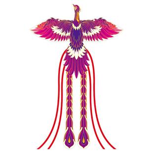 潍坊新款网红卡通紫金凤凰风筝专业级微风易飞儿童手持大人专用